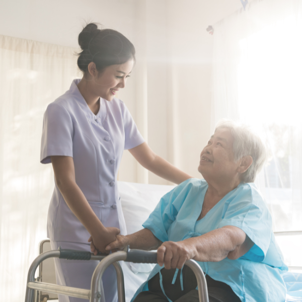 Patient overviewing their careplan and picking what companion care services they will choose